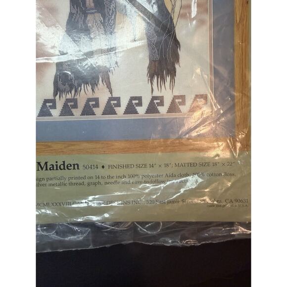Vintage Candamar Designs Something Special Cross Stitch Kit 50414 Indian Maiden - Picture 3 of 4